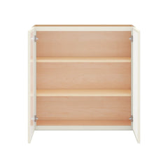 Modernform Cabinet Slim Dove White 36" W X 36" H X 12" D Double Glass Door Wall Cabinet