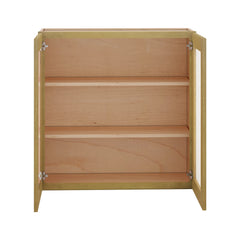 Modernform Cabinet Natural Shaker 36" W X 36" H X 12" D Double Glass Door Wall Cabinet