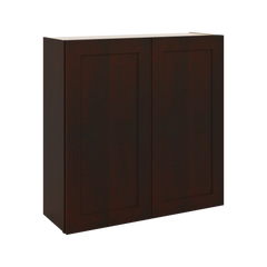 J&K Java Coffee S1 Double Door Wall Cabinet - 36" W x 36" H