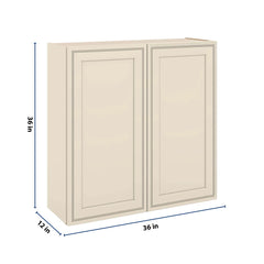 J&K Pearl Glazed H9 Double Door Wall Cabinet - 36" W x 36" H
