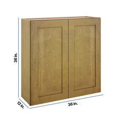 Modernform Cabinet Natural Shaker 36" W X 36" H X 12" D Double Door Wall Cabinet