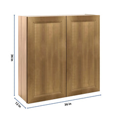 J&K Butterscotch B8 Double Door Wall Cabinet - 36" W x 36" H