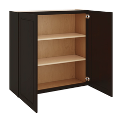 J&K Espresso K8 Double Door Wall Cabinet - 36" W x 36" H