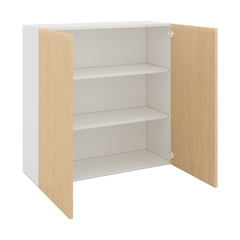 Modernform Cabinet Natural Oak 36" W X 36" H X 12" D Double Door Wall Cabinet