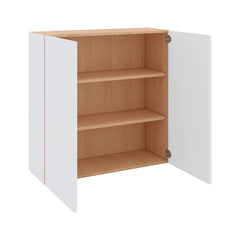 Modernform Cabinet Matte White 36" W X 36" H X 12" D Double Door Wall Cabinet