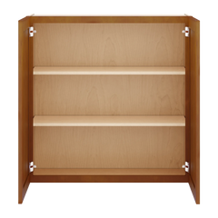 J&K Mocha Glazed K10 Double Door Wall Cabinet - 36" W x 36" H