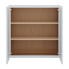 J&K White Shaker S8 Double Door Wall Cabinet - 36" W x 36" H
