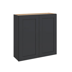Modernform Cabinet Onyx Black Shaker 36" W X 36" H X 12" D Double Door Wall Cabinet