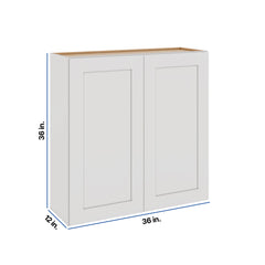 Modernform Cabinet White Shaker 36" W X 36" H X 12" D Double Door Wall Cabinet