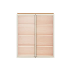 Modernform Cabinet Slim Dove White 36" W X 42" H X 12" D Double Glass Door Wall Cabinet