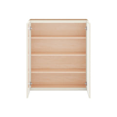 Modernform Cabinet Slim Dove White 36" W X 42" H X 12" D Double Glass Door Wall Cabinet