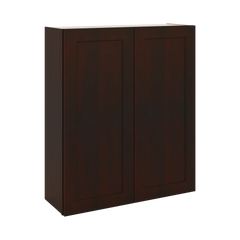 J&K Java Coffee S1 Double Door Wall Cabinet - 36" W x 42" H