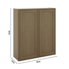 J&K Hazel H8 Double Door Wall Cabinet - 36" W x 42" H