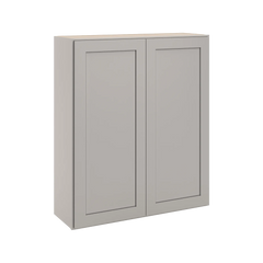 CNC Luxor 5-Piece Misty Grey 36" W X 42" H Double Door Wall Cabinet