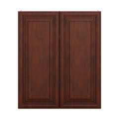 J&K Mahogany J5 Double Door Wall Cabinet - 36" W x 42" H