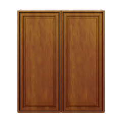 J&K Mocha Glazed K10 Double Door Wall Cabinet - 36" W x 42" H