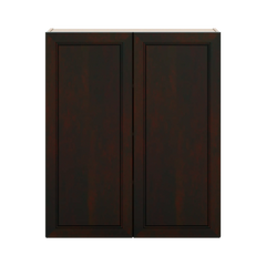J&K Espresso K8 Double Door Wall Cabinet - 36" W x 42" H