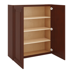 J&K Mahogany J5 Double Door Wall Cabinet - 36" W x 42" H