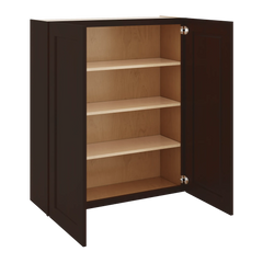 J&K Java Coffee S1 Double Door Wall Cabinet - 36" W x 42" H