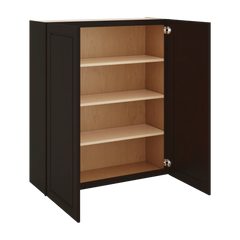 J&K Espresso K8 Double Door Wall Cabinet - 36" W x 42" H