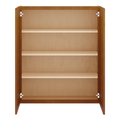 J&K Mocha Glazed K10 Double Door Wall Cabinet - 36" W x 42" H