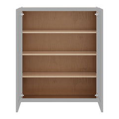 J&K Castle Grey S5 Double Door Wall Cabinet - 36" W x 42" H