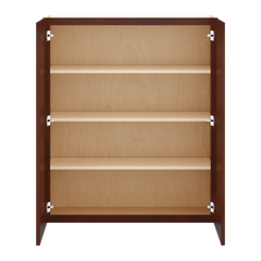 J&K Mahogany J5 Double Door Wall Cabinet - 36" W x 42" H