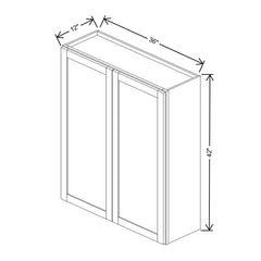 Wolf Classic Dartmouth Grey Stain 36"W X 42"H Wall Cabinet