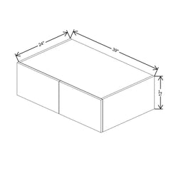 CNC Classic Broadway Graphite 39" W X 12" H X 24" D Double Door Wall Cabinet