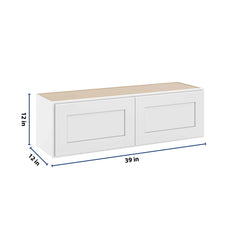 CNC Luxor 5-Piece White 39" W X 12" H Double Door Wall Cabinet
