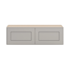 CNC Luxor Misty Grey 39" W X 12" H Double Door Wall Cabinet