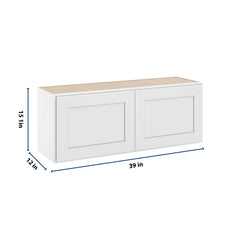 CNC Luxor 5-Piece White 39" W X 15" H Double Door Wall Cabinet