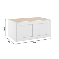 CNC Luxor 5-Piece White 39" W X 18" H X 24" D Double Door Wall Cabinet