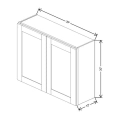 Fabuwood Allure Galaxy Cloud White 39" W X 30" H X 12" D Double Door Wall Cabinet