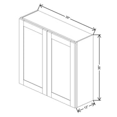 Fabuwood Allure Luxe Denim Blue 39" W X 36" H X 12" D Double Door Wall Cabinet