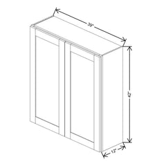 Fabuwood Allure Luxe Mint Green 39" W X 42" H X 12" D Double Door Wall Cabinet
