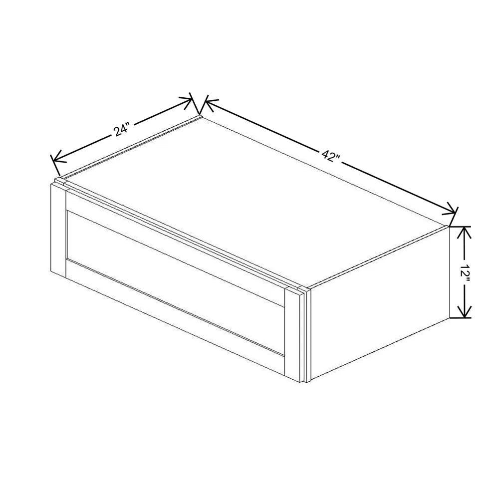 Fabuwood Allure Galaxy Dove 42" W X 12" H X 24" D Lift Up Wall Cabinet