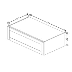 Fabuwood Allure Galaxy Dove 42" W X 12" H X 24" D Lift Up Wall Cabinet