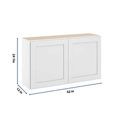 CNC Luxor 5-Piece White 42" W X 24" H Double Door Wall Cabinet