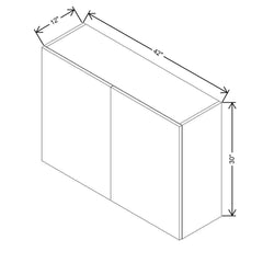 CNC Luxor Espresso 42" W X 30" H Double Door Wall Cabinet