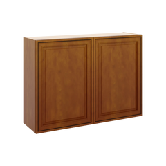 J&K Mocha Glazed K10 Double Door Wall Cabinet - 42" W x 30" H