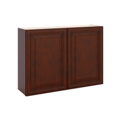 J&K Mahogany J5 Double Door Wall Cabinet - 42" W x 30" H