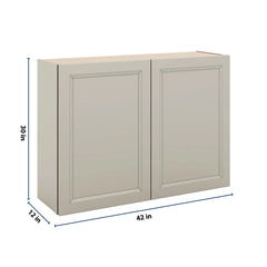 J&K Pebble B6 Double Door Wall Cabinet - 42" W x 30" H