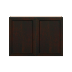 J&K Espresso K8 Double Door Wall Cabinet - 42" W x 30" H