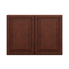 J&K Mahogany J5 Double Door Wall Cabinet - 42" W x 30" H