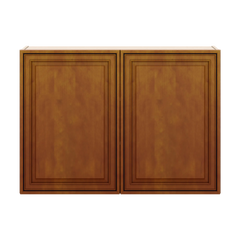 J&K Mocha Glazed K10 Double Door Wall Cabinet - 42" W x 30" H