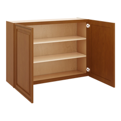 J&K Mocha Glazed K10 Double Door Wall Cabinet - 42" W x 30" H
