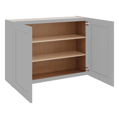 J&K Castle Grey S5 Double Door Wall Cabinet - 42" W x 30" H
