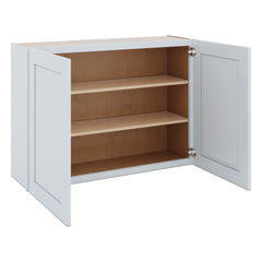 J&K White Shaker S8 Double Door Wall Cabinet - 42" W x 30" H