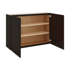 J&K Espresso K8 Double Door Wall Cabinet - 42" W x 30" H
